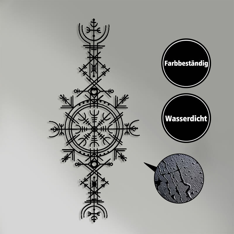 WorldNorse Vegvisir Helm der Ehrfurcht Metall-Wanddekoration - image 3