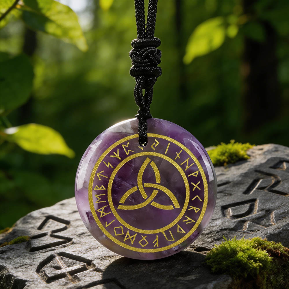WorldNorse Triquetra Rune Kristallkette - Amethyst - image 7