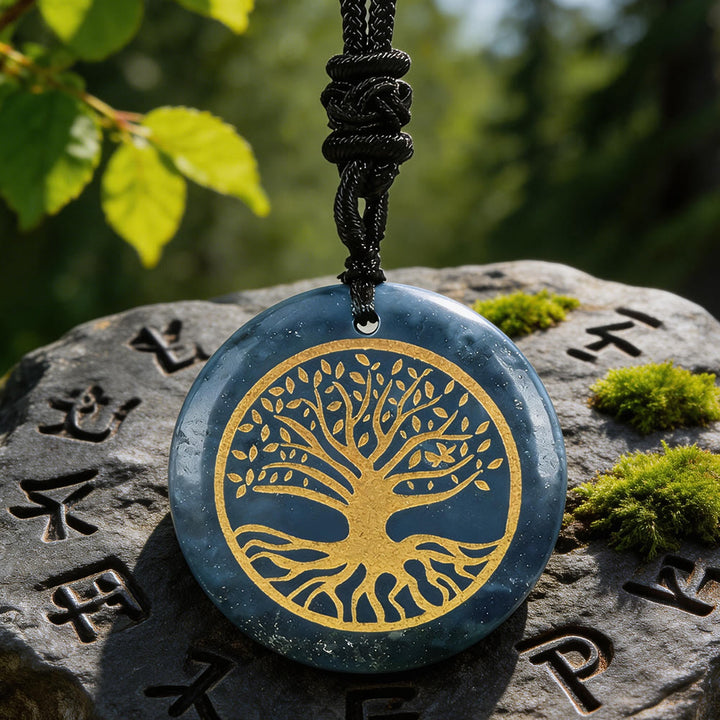 WorldNorse Yggdrasil Lebenswurzel-Kristallkette - Blauer Aventurin - image 12