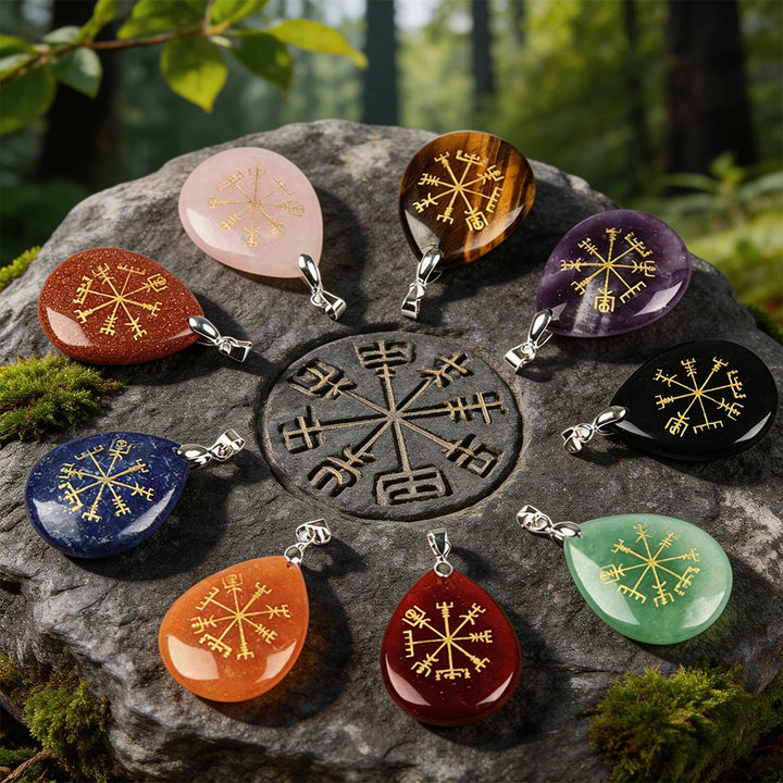 WorldNorse Viking Vegvisir Reise Schutzkristallkette - image 0