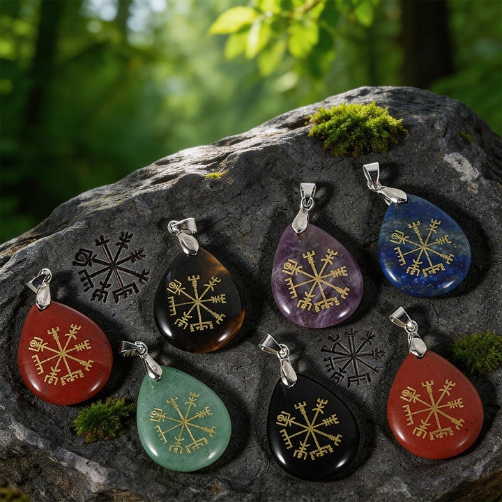 WorldNorse Vegvisir Kompass Pfadwächter Kristallkette - image 0