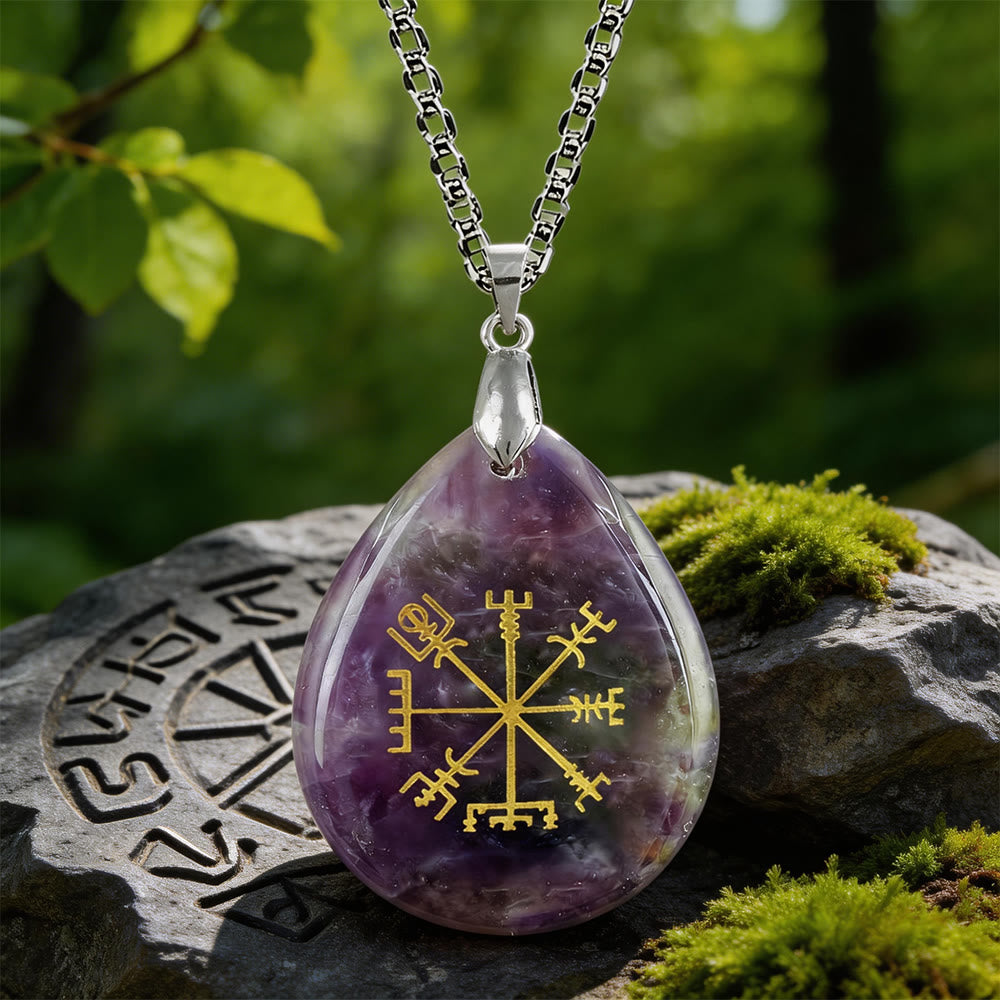 WorldNorse Vegvisir Kompass Pfadwächter Kristallkette - Amethyst - image 6