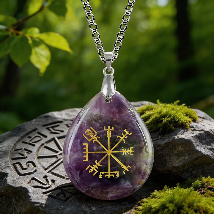 WorldNorse Vegvisir Kompass Pfadwächter Kristallkette - Amethyst - image 6