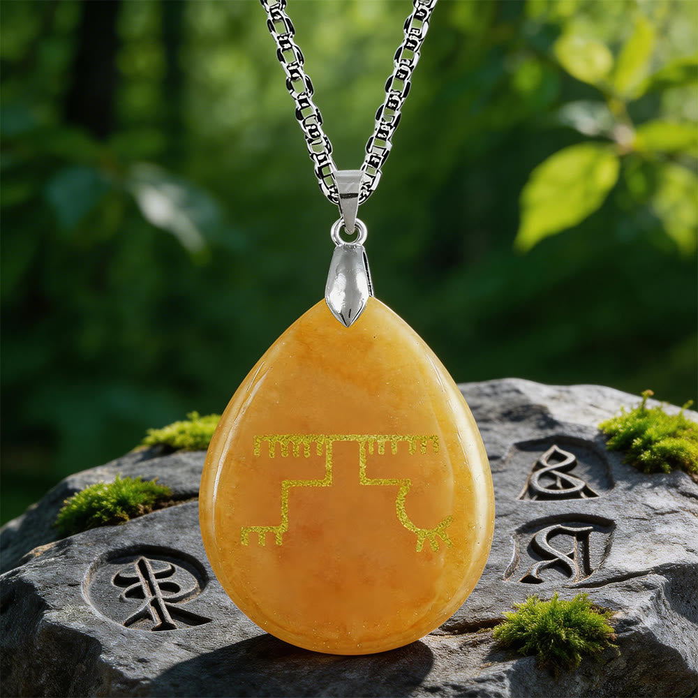 WorldNorse Gapaldur Standhafter Rune -Halskette - Roter Aventurin - image 2