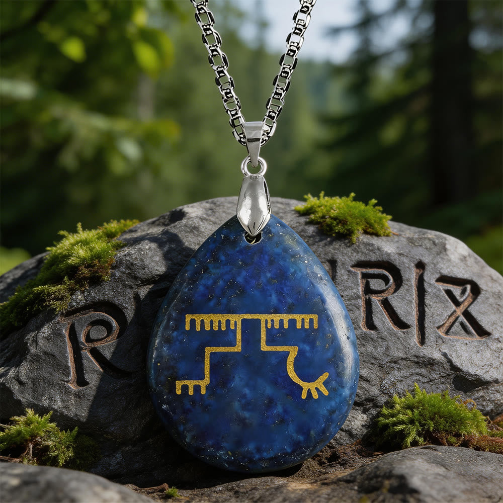 WorldNorse Gapaldur Standhafter Rune -Halskette - Lapislazuli - image 8