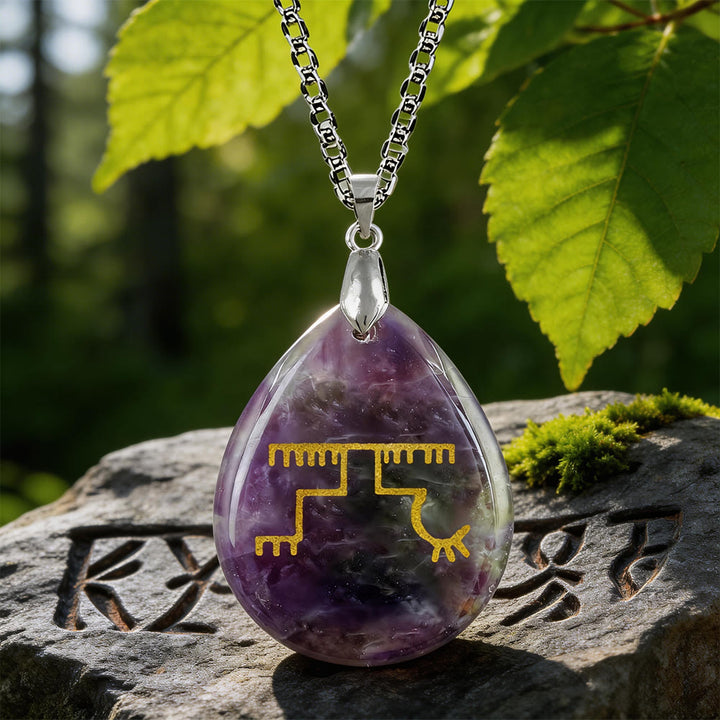 WorldNorse Gapaldur Standhafter Rune -Halskette - Amethyst - image 5