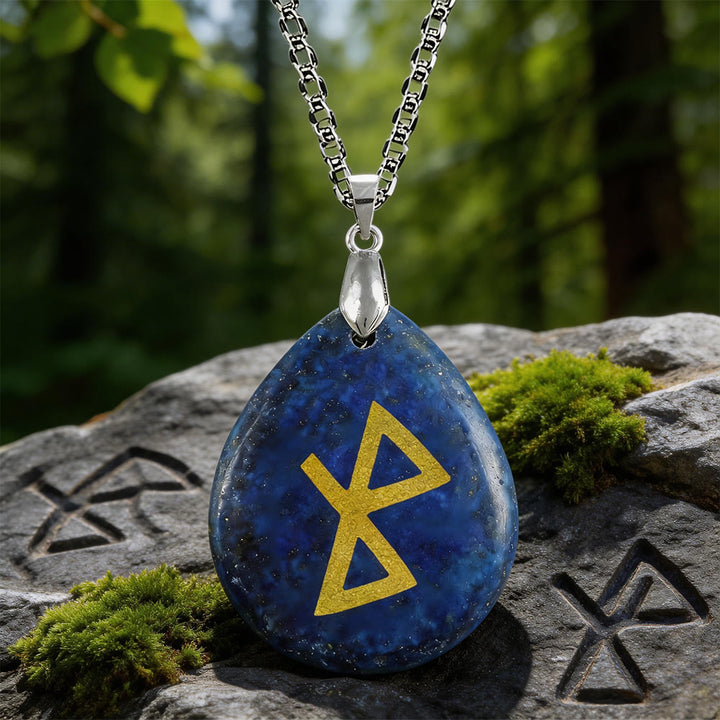 WorldNorse Heilende Harmonie Rune -Halskette - Lapislazuli - image 8