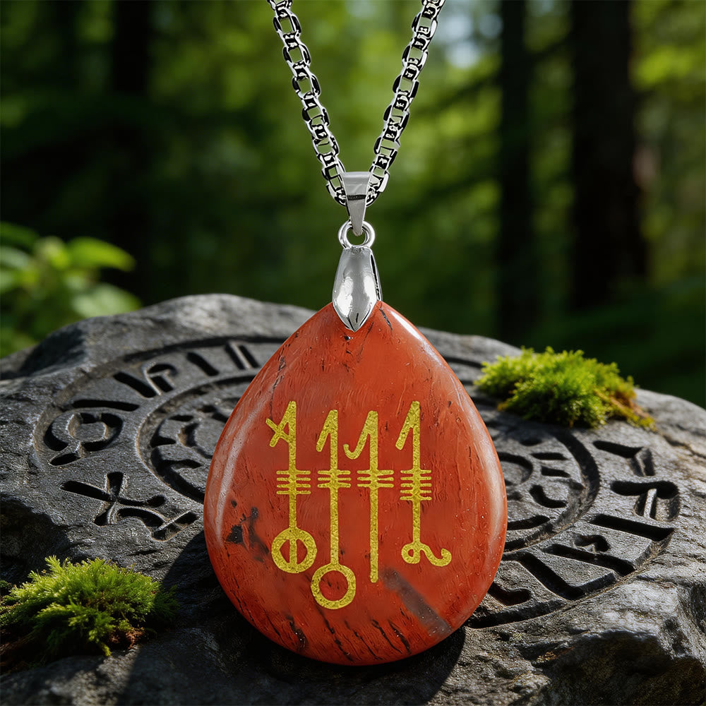 WorldNorse Svefnthorn Schlafschutz Kristallkette - Roter Jaspis - image 9