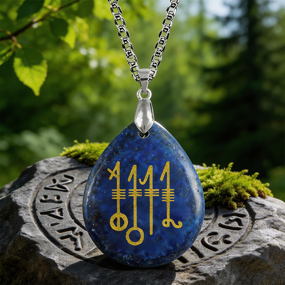 WorldNorse Svefnthorn Schlafschutz Kristallkette - Lapislazuli - image 8