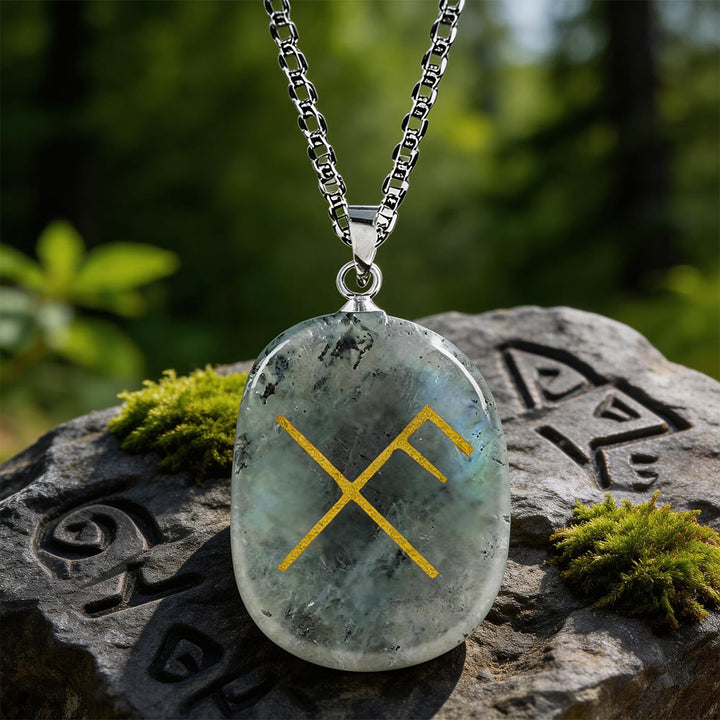 WorldNorse Gibo Auja Rune -Kristallkette - Labradorit - image 15