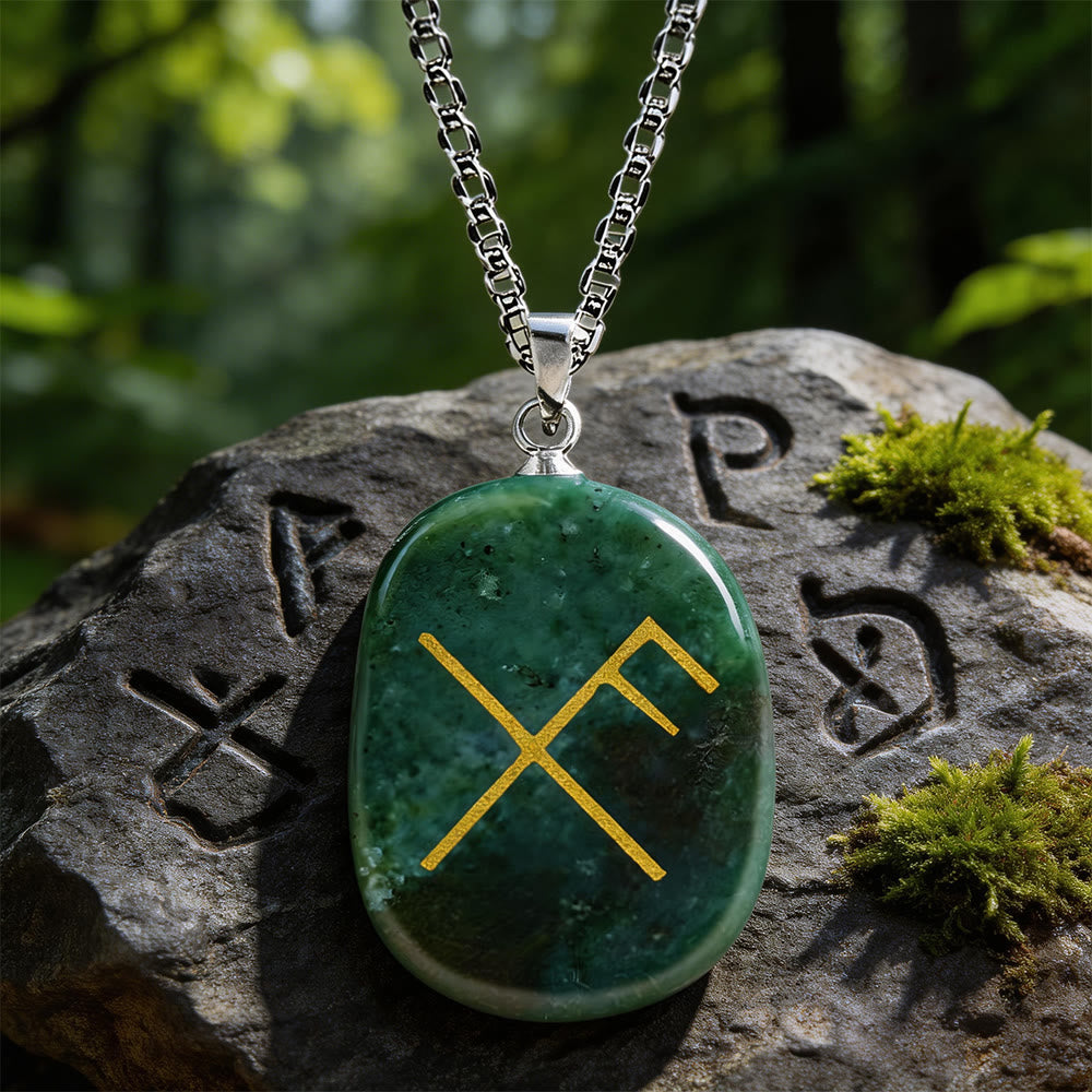 WorldNorse Gibo Auja Rune -Kristallkette - Indischer Achat - image 16