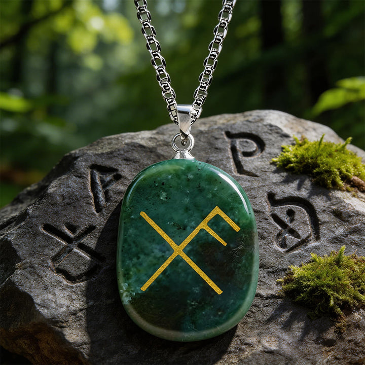 WorldNorse Gibo Auja Rune -Kristallkette - Indischer Achat - image 16