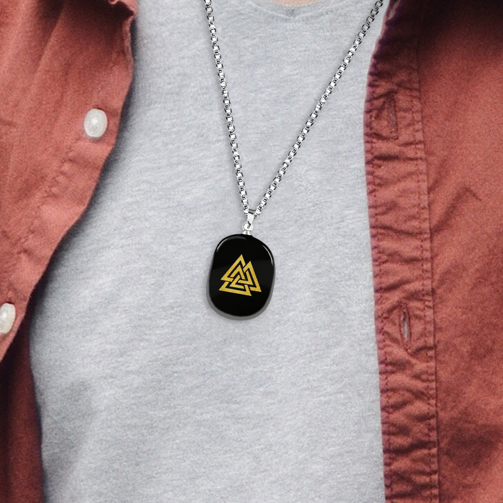 WorldNorse Valknut Stärke-Siegel Kristallkette - image 2