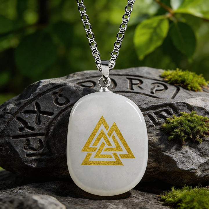 WorldNorse Valknut Stärke-Siegel Kristallkette - Klarer Quarz - image 7
