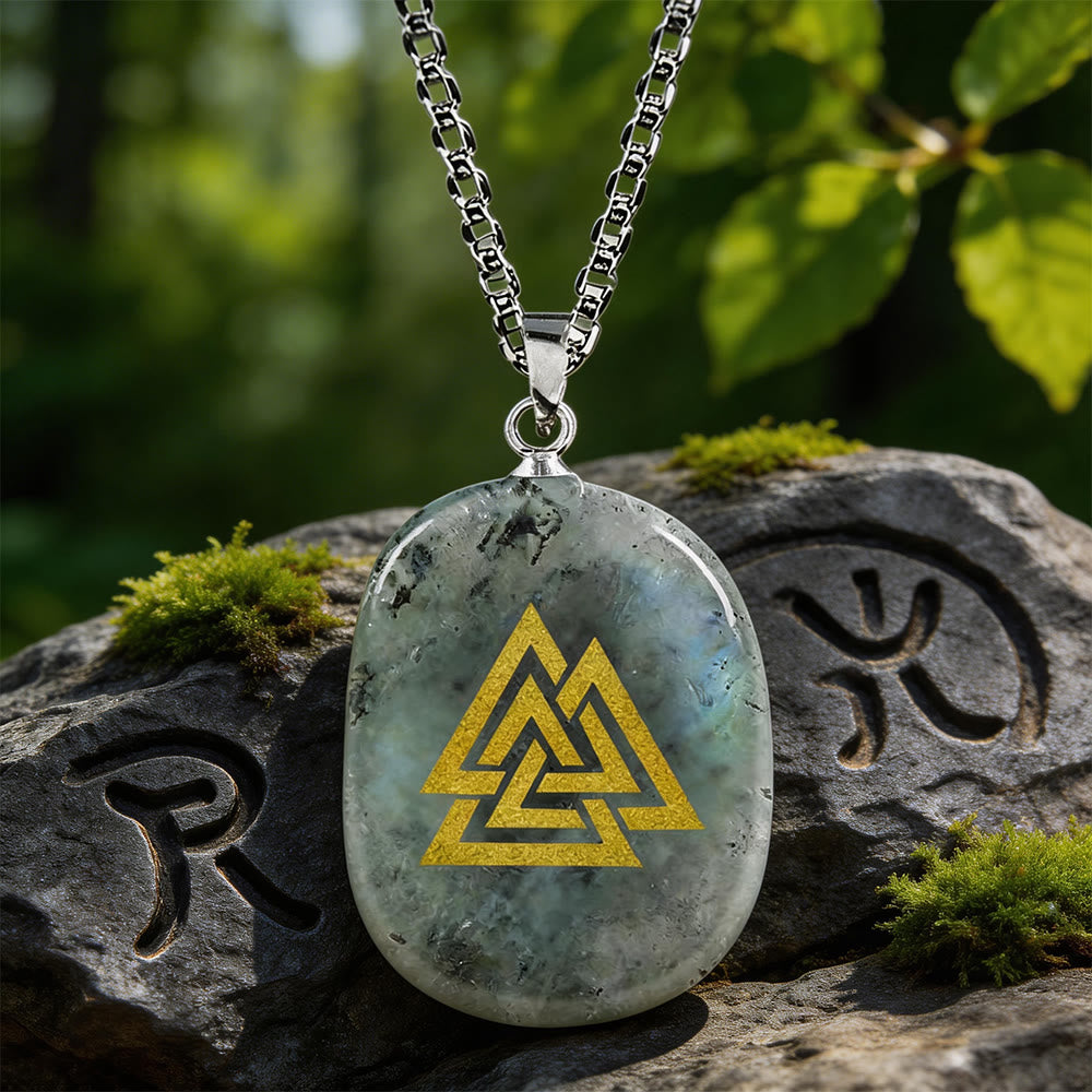 WorldNorse Valknut Stärke-Siegel Kristallkette - Labradorit - image 15