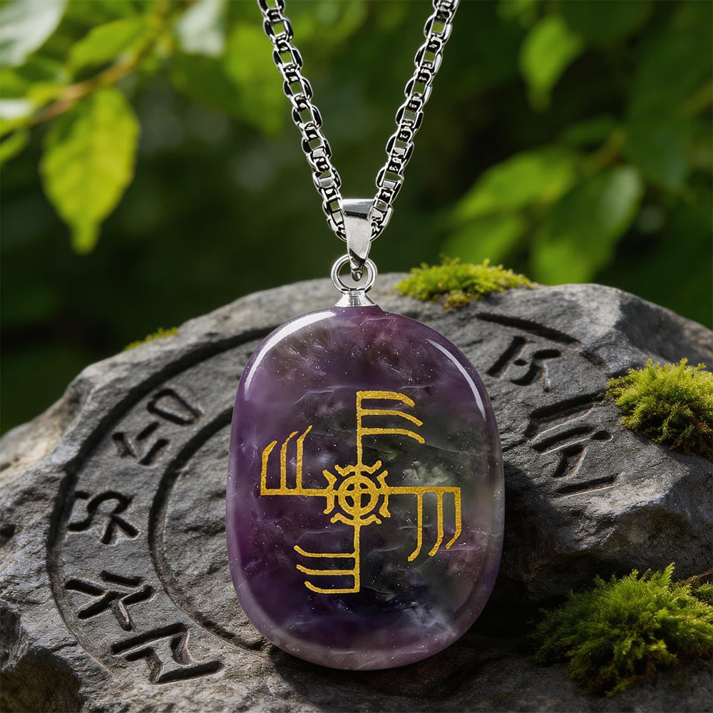 WorldNorse Ginfaxi Kriegerstärke Kristallkette - Amethyst - image 0