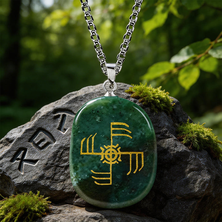 WorldNorse Ginfaxi Kriegerstärke Kristallkette - Indischer Achat - image 16