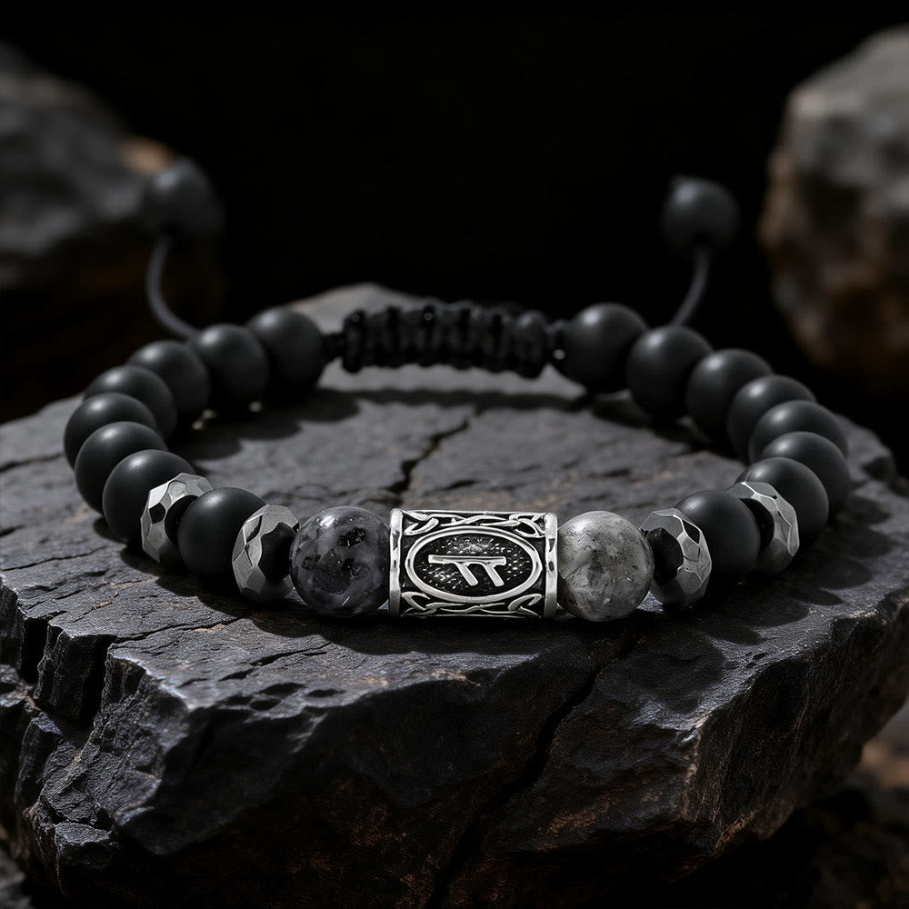WorldNorse Viking Runen Stärke Kristallperlenarmband - Labradorit - image 0