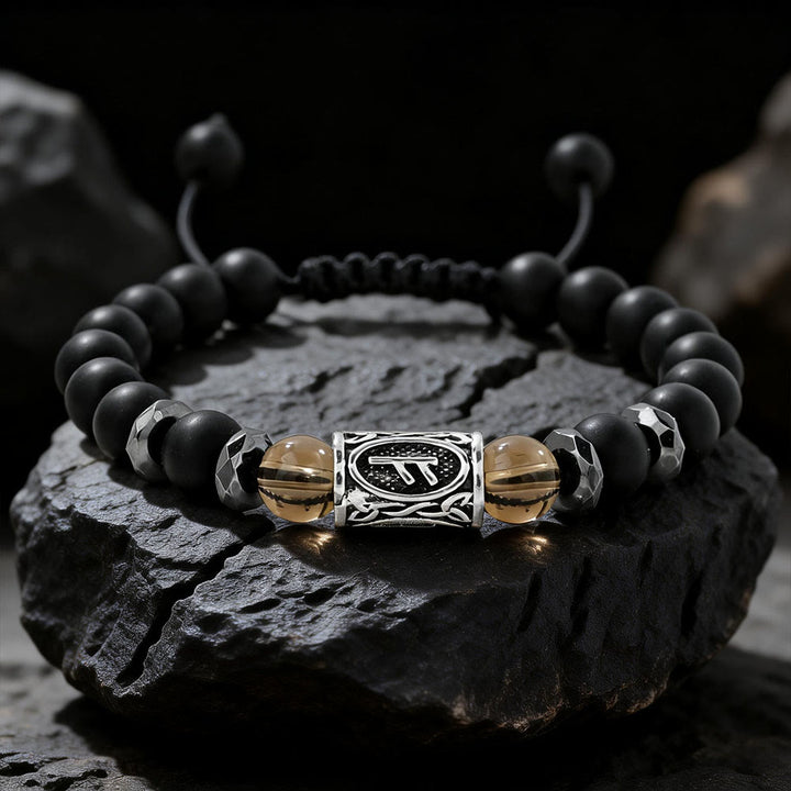 WorldNorse Viking Runen Stärke Kristallperlenarmband - Rauchquarz - image 11