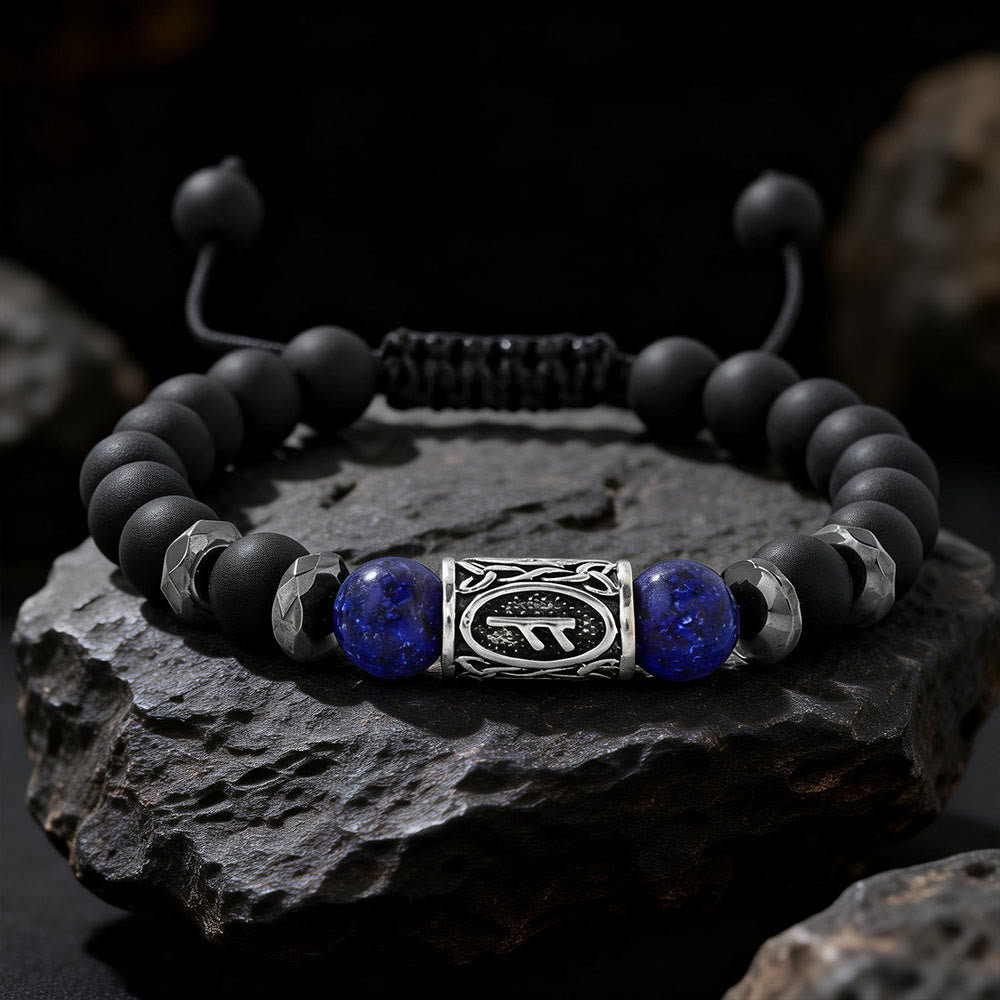 WorldNorse Viking Runen Stärke Kristallperlenarmband - Lapislazuli - image 2