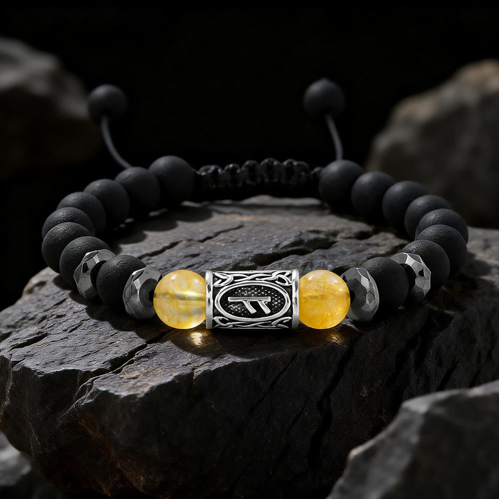 WorldNorse Viking Runen Stärke Kristallperlenarmband - Citrin - image 10