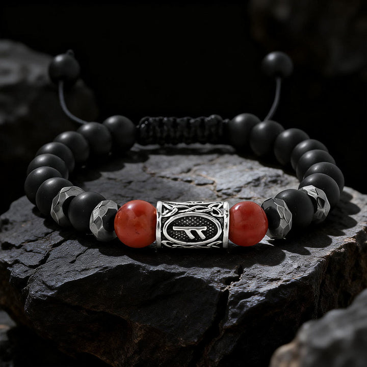 WorldNorse Viking Runen Stärke Kristallperlenarmband - Roter Jaspis - image 12