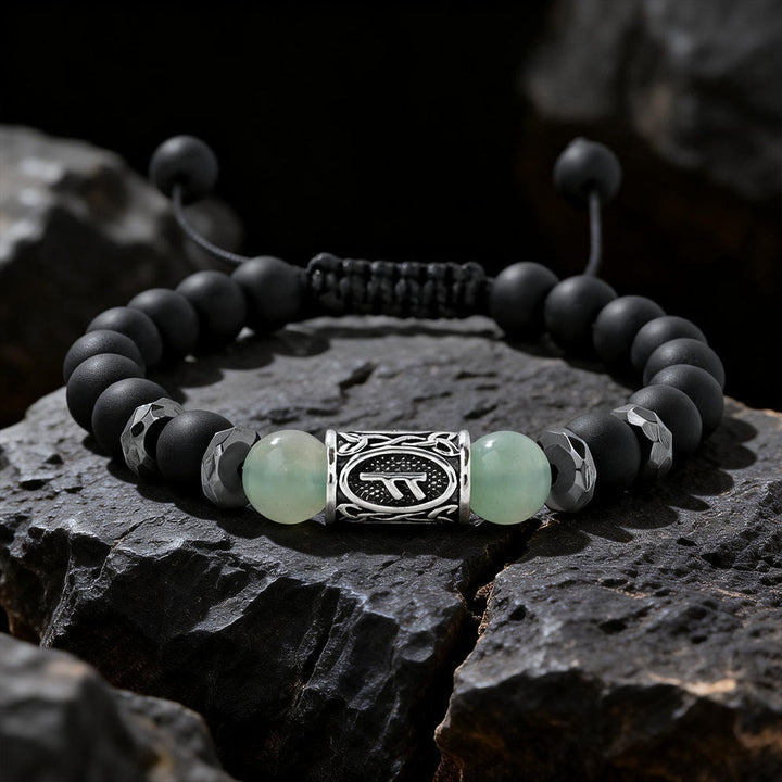 WorldNorse Viking Runen Stärke Kristallperlenarmband - Grüner Aventurin - image 8