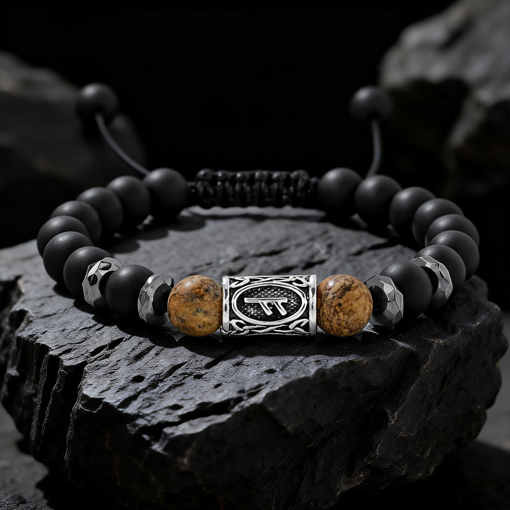 WorldNorse Viking Runen Stärke Kristallperlenarmband - Bildjaspis - image 15