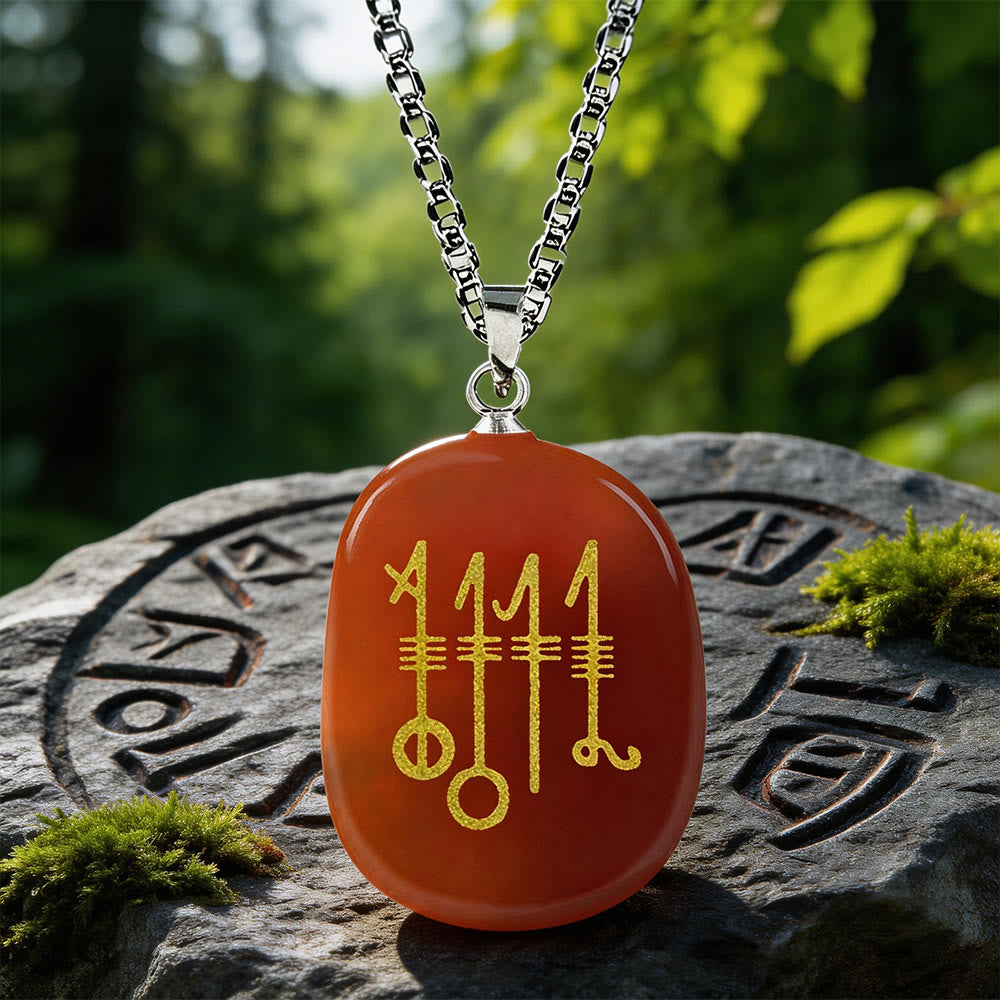 WorldNorse Svefnthorn Slumber Stave Crystal Necklace - Roter Achat - image 7
