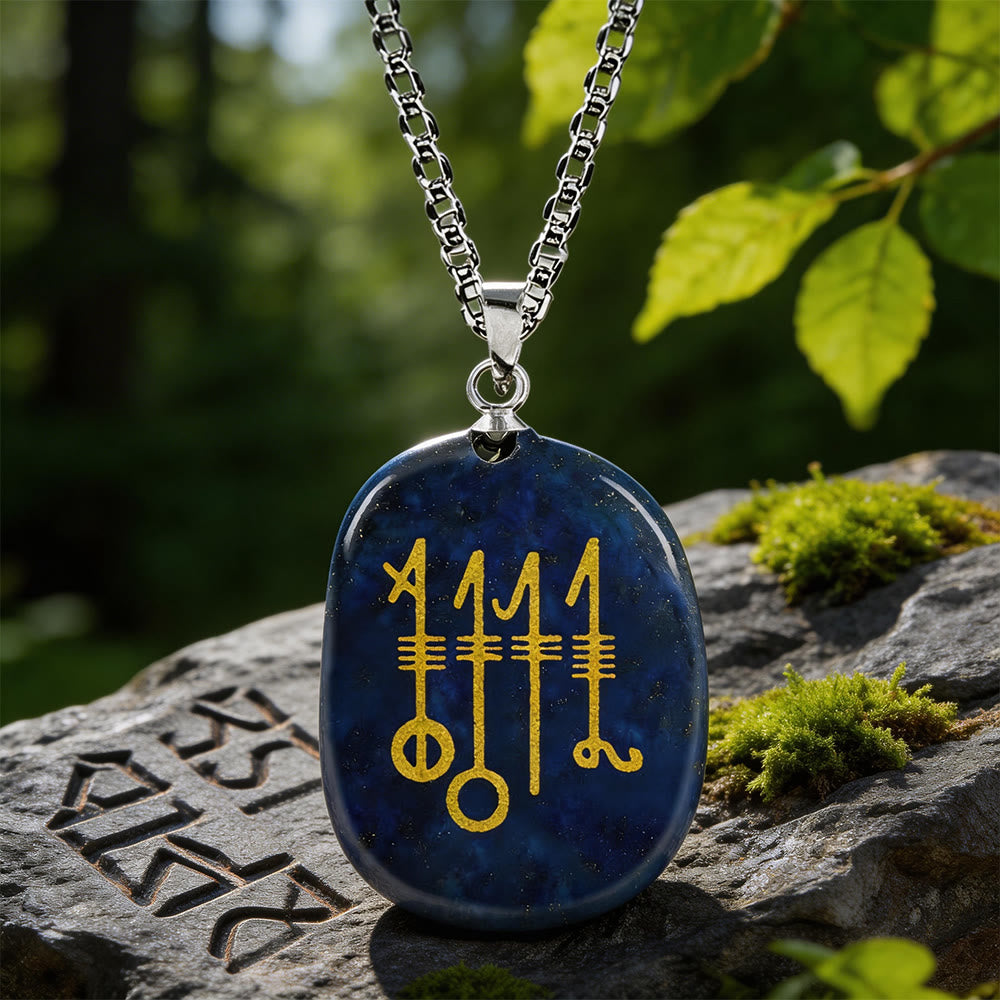 WorldNorse Svefnthorn Slumber Stave Crystal Necklace - Lapislazuli - image 9