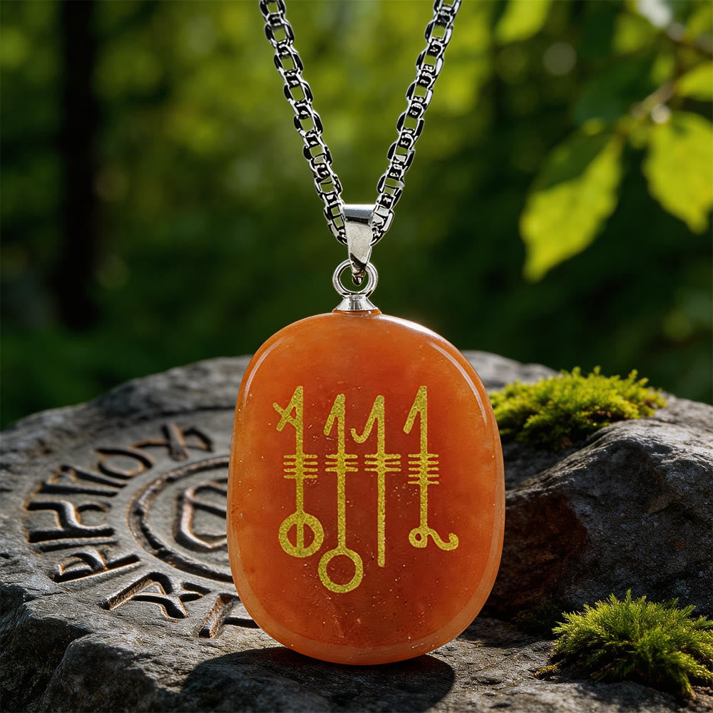 WorldNorse Svefnthorn Slumber Stave Crystal Necklace - Roter Aventurin - image 8