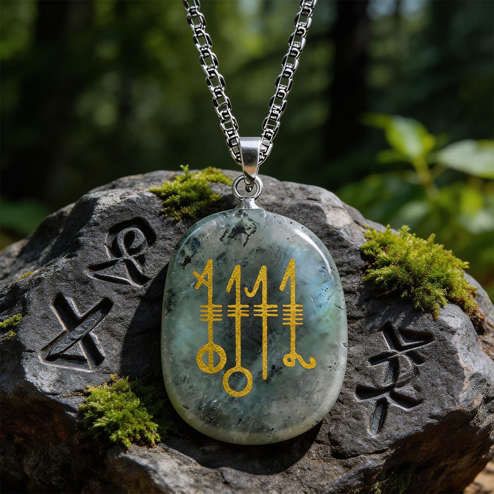 WorldNorse Svefnthorn Slumber Stave Crystal Necklace - Labradorit - image 15