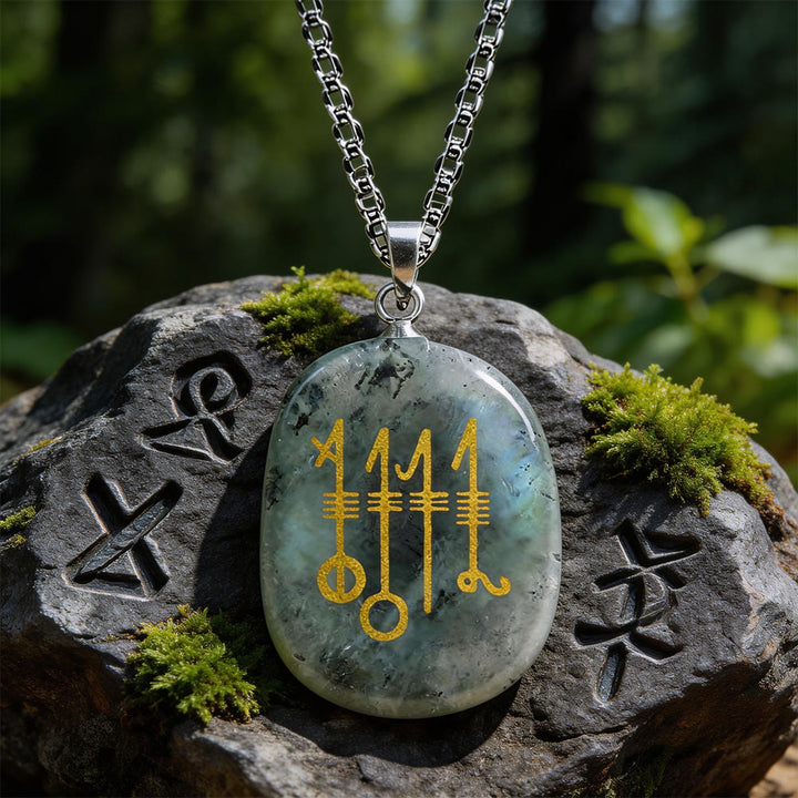 WorldNorse Svefnthorn Slumber Stave Crystal Necklace - Labradorit - image 15