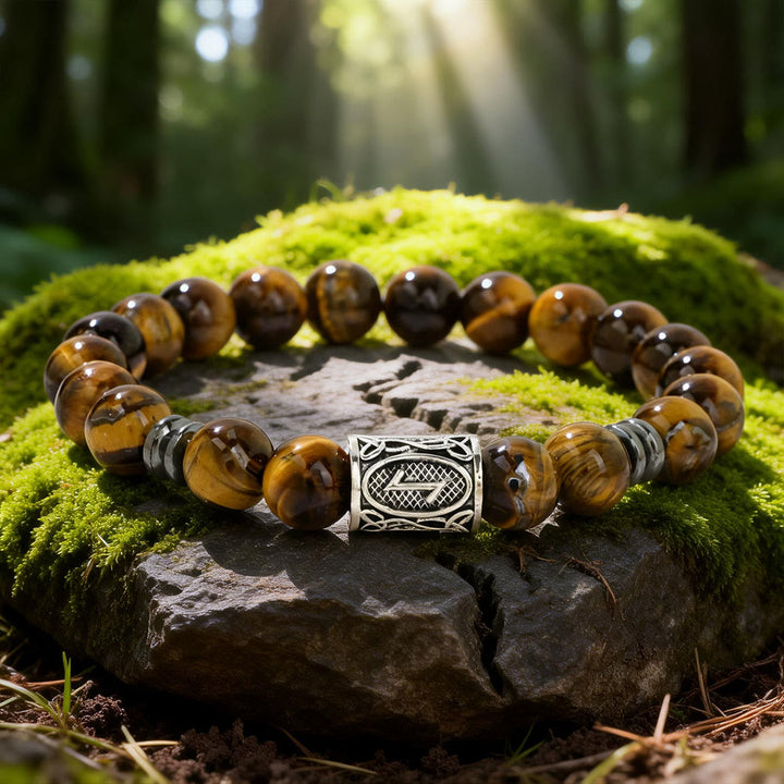 WorldNorse Viking Runes Segen Kristallperlenarmband - Tigerauge - image 6