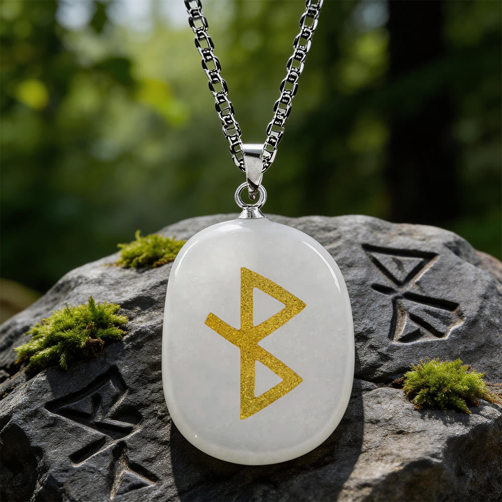 WorldNorse Viking Healing Bind Rune Vitality Crystal Necklace - Klarer Quarz - image 7