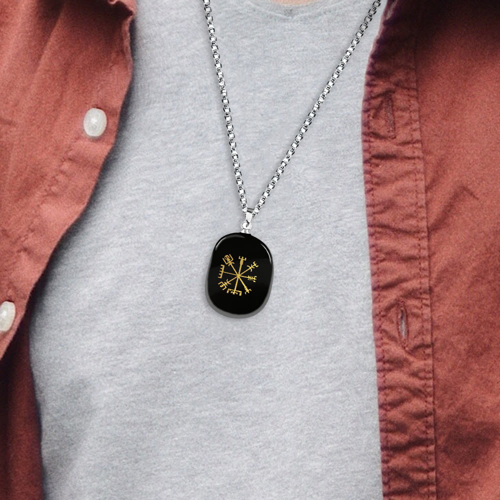 WorldNorse Vegvisir Runenkompass-Kristallkette - image 2