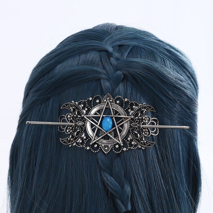 WorldNorse Pentagramm Mond Filigran Haarnadel - image 4