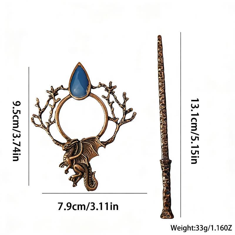 WorldNorse Viking Nordischer Drache Branch Jewel Hairpin - image 3