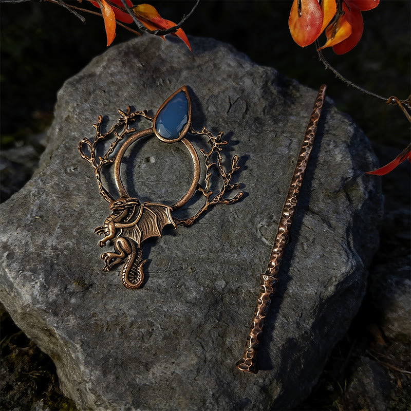 WorldNorse Viking Nordischer Drache Branch Jewel Hairpin - image 2