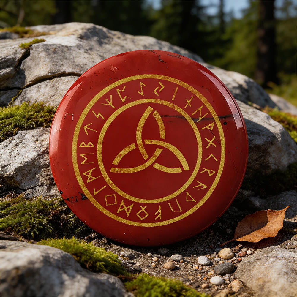 WorldNorse Triquetra Ewige Rune Kristalldekor - Roter Jaspis - image 7
