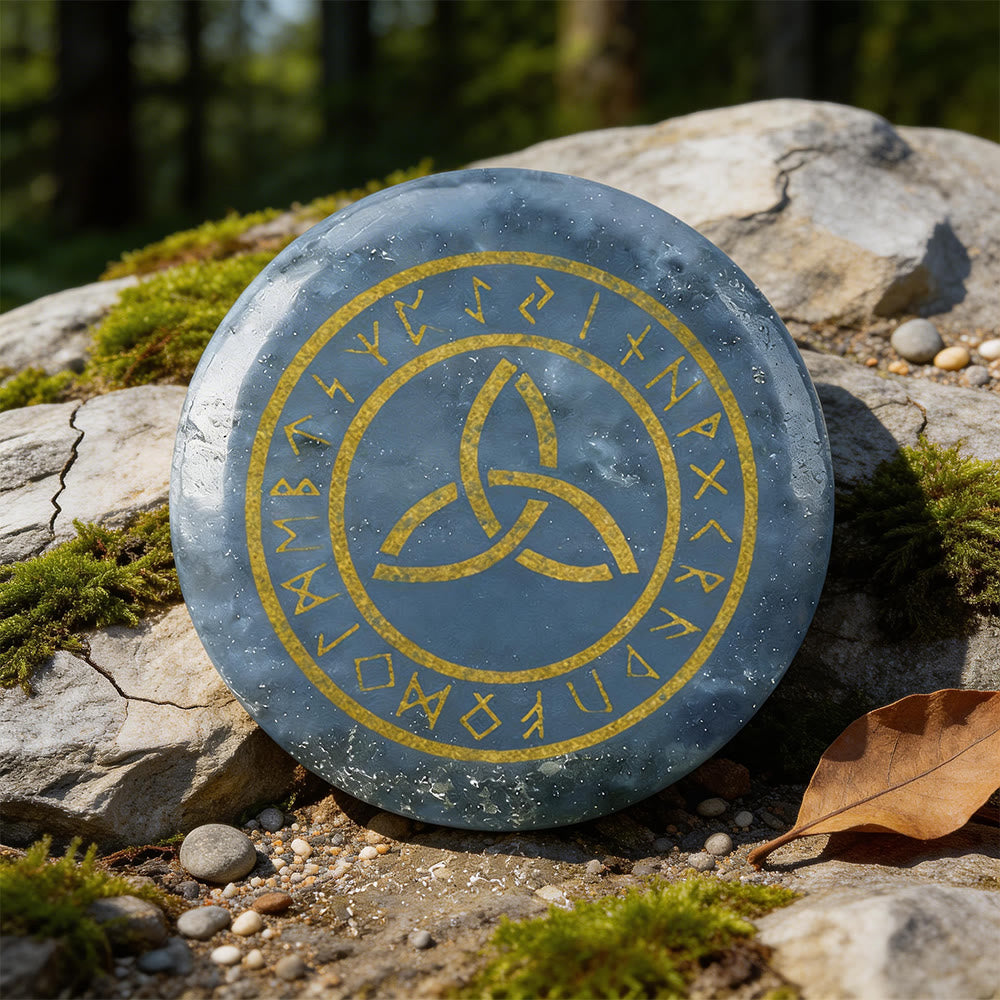 WorldNorse Triquetra Ewige Rune Kristalldekor - Blauer Aventurin - image 14