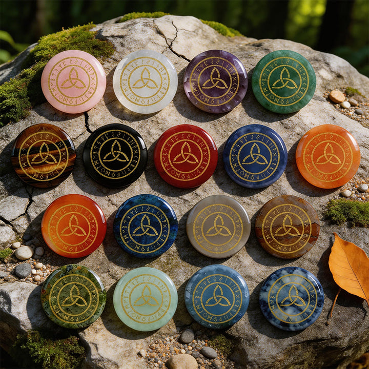 WorldNorse Triquetra Ewige Rune Kristalldekor - Komplettes Set (16 Teile) - image 0