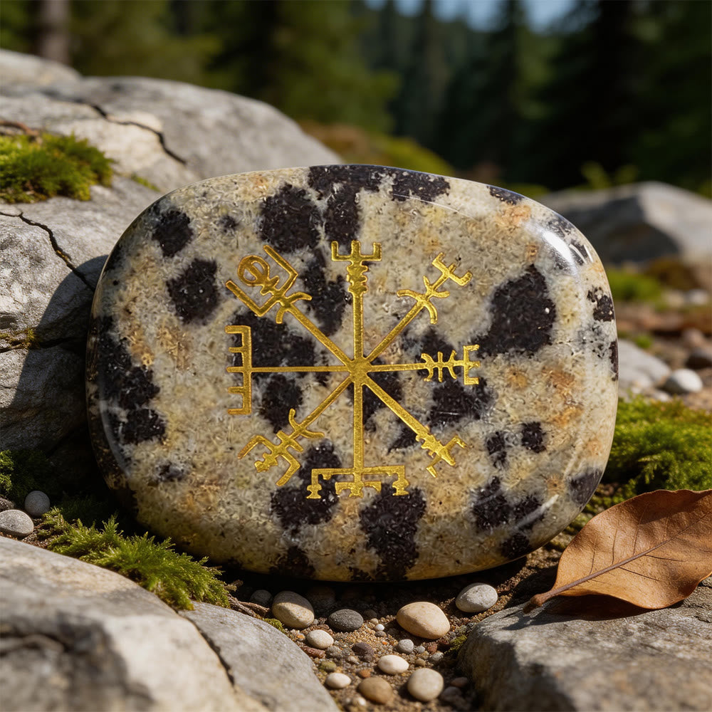 WorldNorse Vegvisir Kompass- Rune Kristall Dekor - Dalmatiner-Jaspis - image 11