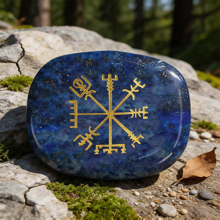 WorldNorse Vegvisir Kompass- Rune Kristall Dekor - Lapislazuli - image 8