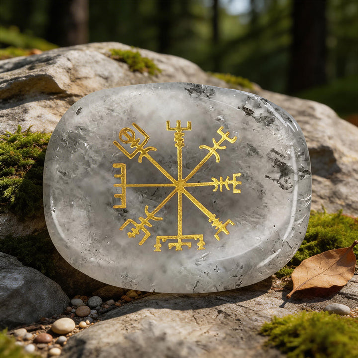 WorldNorse Vegvisir Kompass- Rune Kristall Dekor - Labradorit - image 16