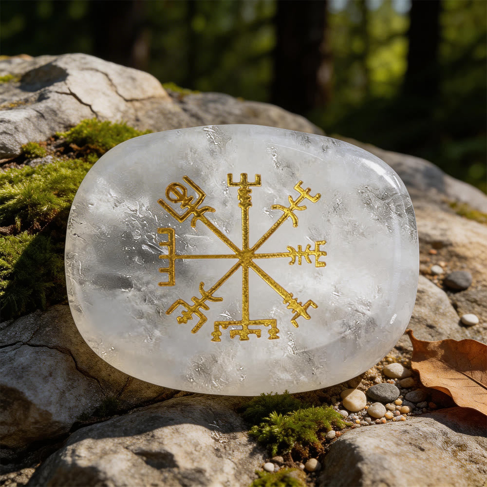WorldNorse Vegvisir Kompass- Rune Kristall Dekor - Klarer Quarz - image 5
