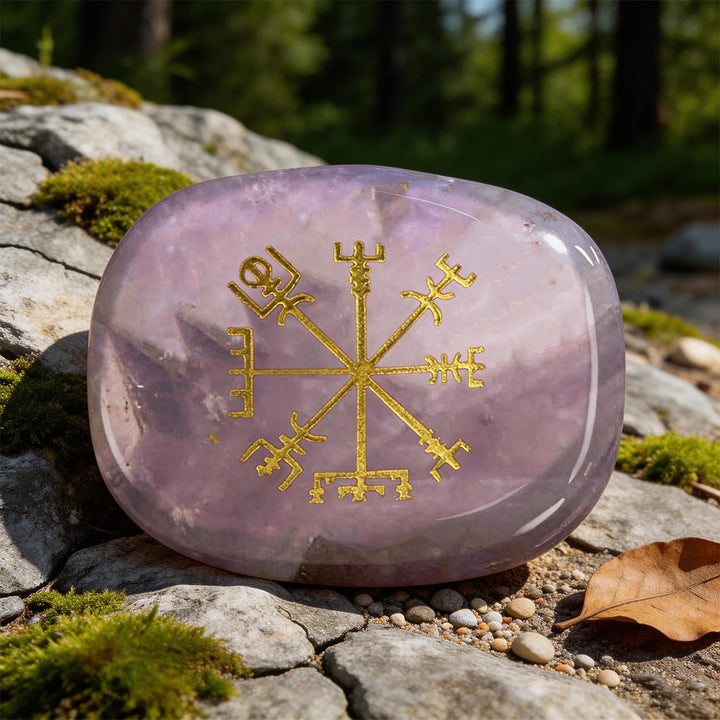 WorldNorse Vegvisir Kompass- Rune Kristall Dekor - Amethyst - image 9