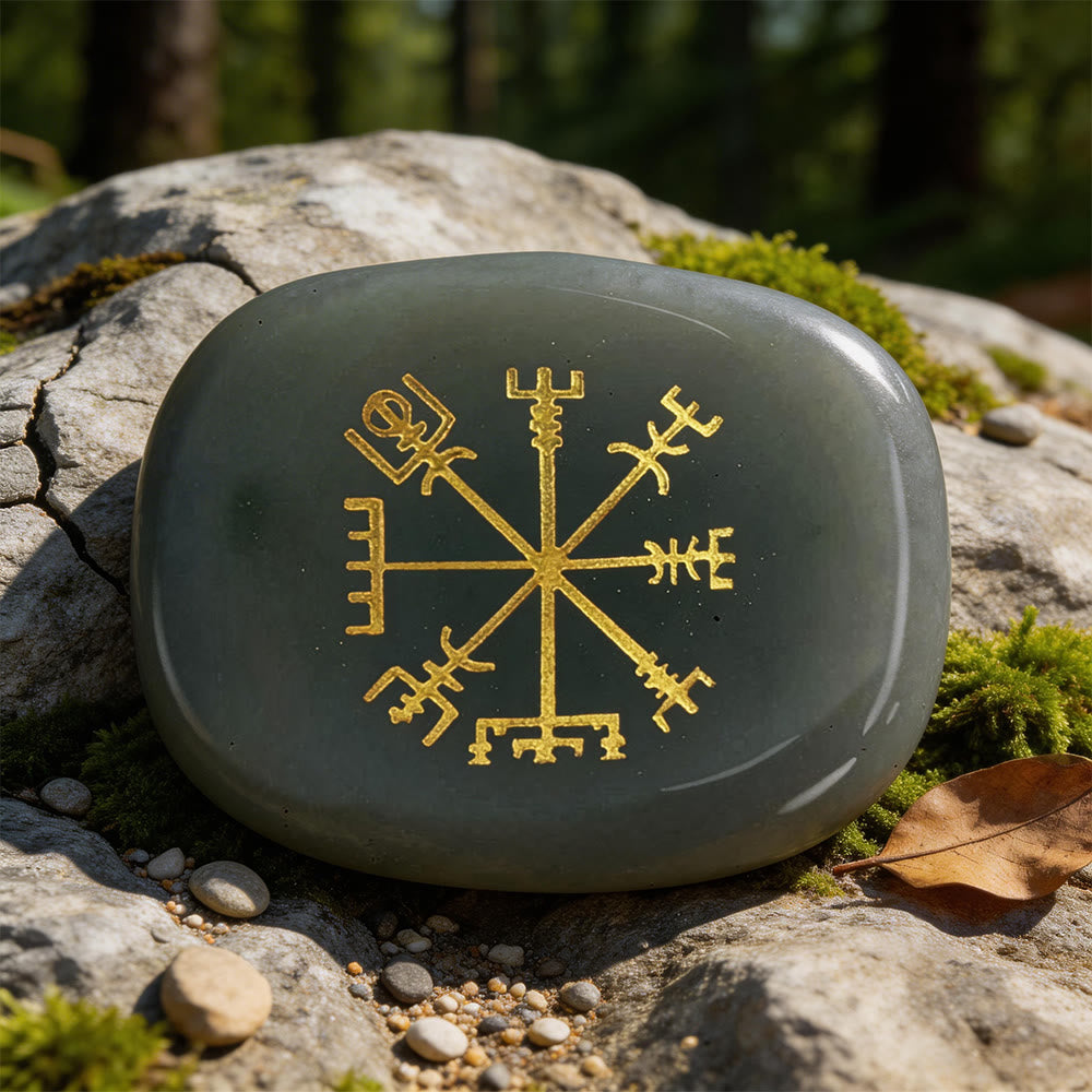 WorldNorse Vegvisir Kompass- Rune Kristall Dekor - Indischer Achat - image 15