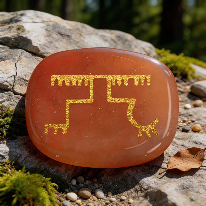 WorldNorse Gapaldur Widerstandsfähiger Triumph Rune Kristall Dekor - Roter Aventurin - image 6