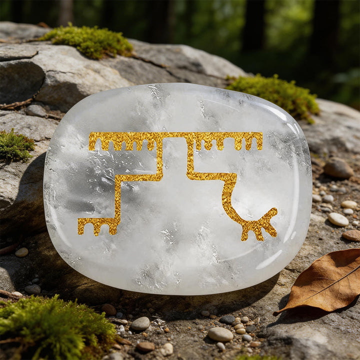 WorldNorse Gapaldur Widerstandsfähiger Triumph Rune Kristall Dekor - Klarer Quarz - image 5